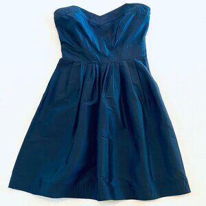 Diane von Furstenberg dress Women's 6 navy silk cocktail mini strapless feminine